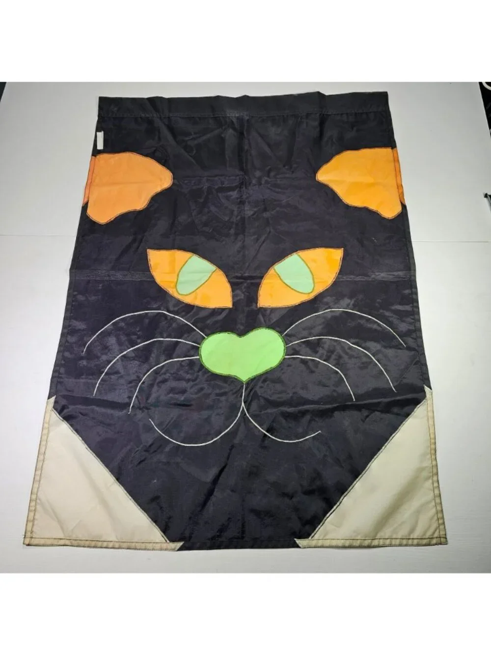 Midwestern Home Products Vintage Halloween Black Cat Garden Outdoor Flag 28